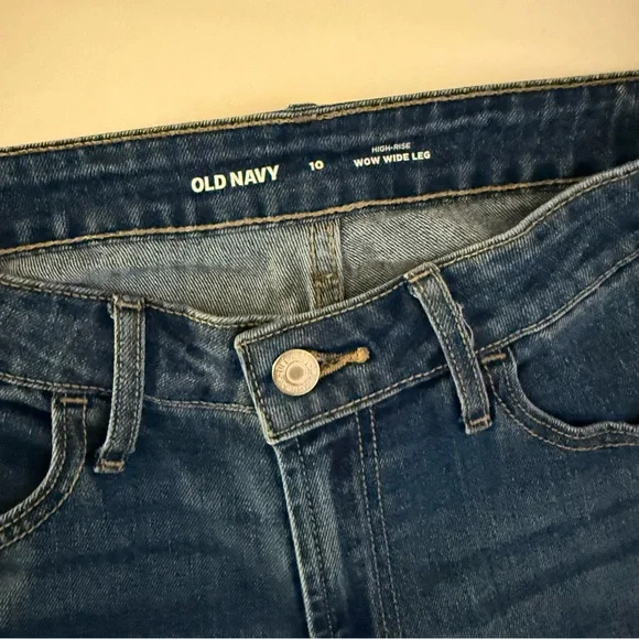Old Navy Wow Wide Leg Jeans Size 10 - Picture 5 of 6